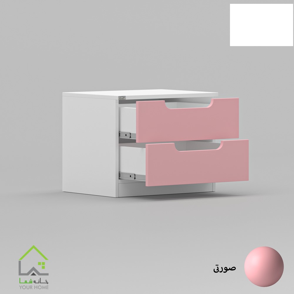 پاتختی مدرن دو کشو دسته سی ان سی